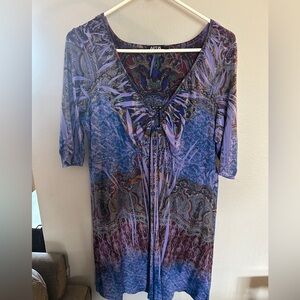 Apt. 9 Multicolor Abstract V-Neck Dress
